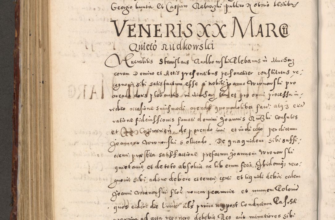 Zdjęcie nr 816 dla obiektu archiwalnego: Acta actorum causarum sententiarum tam diffinitivarum quam interloquutoriarum decretorum obligationum quietationum, constitutionum procuratorum etc. etc. coram Reverendo Domino Stanislao Manieczki Sacratissimi Corporis Christi Cazimiriae Praeposito Viccario in Spiritualibus ac Officiali Generali Cracoviensi ad Annum Domini Millesimum Quingentesimum Octuagesimum Tercium indictione undecima pontificatus Sanctissimi in Christo Patris Domini Nostri Domini Gregorii Divina Providentia Papae Tredecimi Anno ipsius duodecima faeliciter inchoantur 