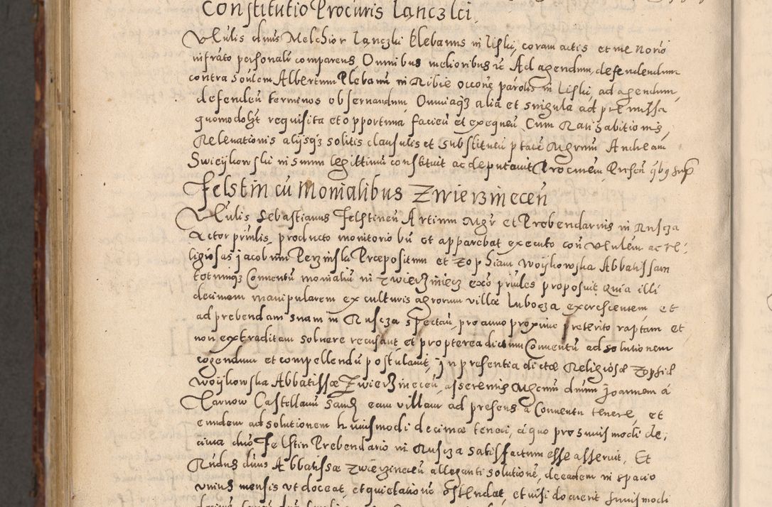 Zdjęcie nr 1194 dla obiektu archiwalnego: Acta actorum causarum sententiarum tam diffinitivarum quam interloquutoriarum decretorum obligationum quietationum, constitutionum procuratorum etc. etc. coram Reverendo Domino Stanislao Manieczki Sacratissimi Corporis Christi Cazimiriae Praeposito Viccario in Spiritualibus ac Officiali Generali Cracoviensi ad Annum Domini Millesimum Quingentesimum Octuagesimum Tercium indictione undecima pontificatus Sanctissimi in Christo Patris Domini Nostri Domini Gregorii Divina Providentia Papae Tredecimi Anno ipsius duodecima faeliciter inchoantur 