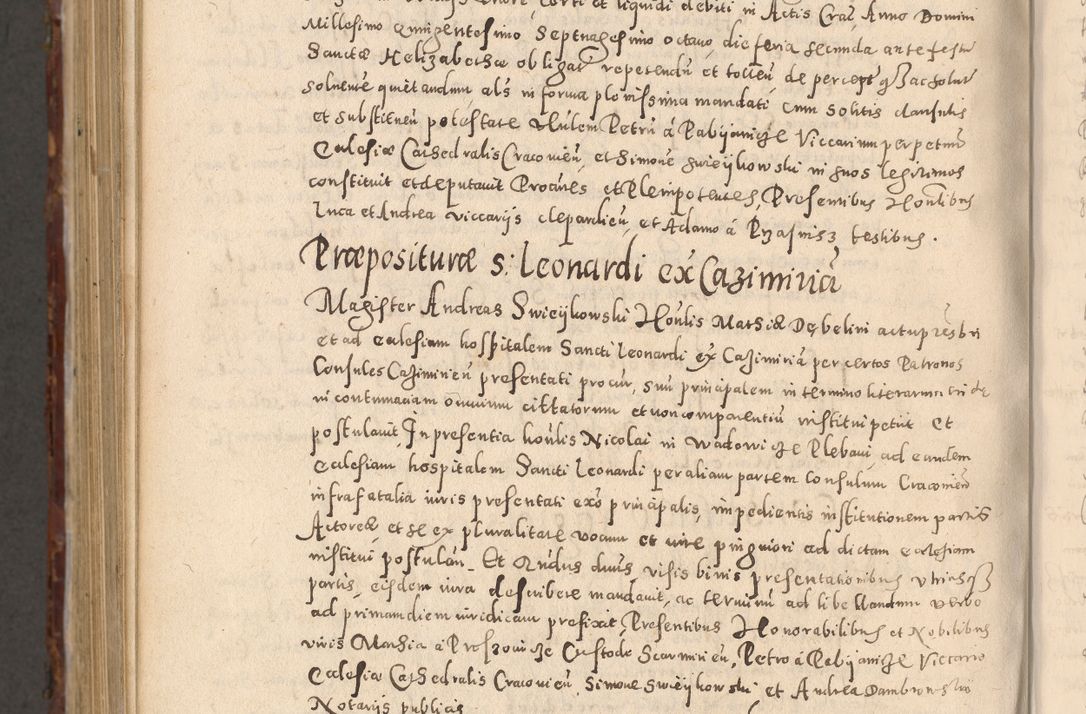Zdjęcie nr 1174 dla obiektu archiwalnego: Acta actorum causarum sententiarum tam diffinitivarum quam interloquutoriarum decretorum obligationum quietationum, constitutionum procuratorum etc. etc. coram Reverendo Domino Stanislao Manieczki Sacratissimi Corporis Christi Cazimiriae Praeposito Viccario in Spiritualibus ac Officiali Generali Cracoviensi ad Annum Domini Millesimum Quingentesimum Octuagesimum Tercium indictione undecima pontificatus Sanctissimi in Christo Patris Domini Nostri Domini Gregorii Divina Providentia Papae Tredecimi Anno ipsius duodecima faeliciter inchoantur 