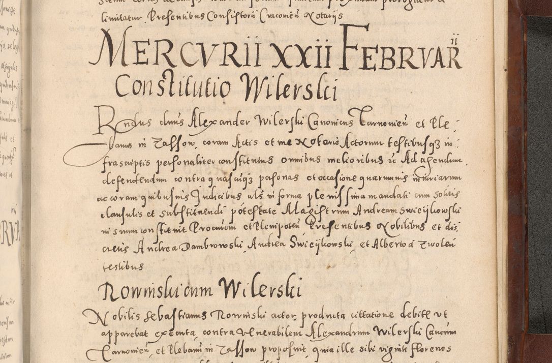 Zdjęcie nr 1169 dla obiektu archiwalnego: Acta actorum causarum sententiarum tam diffinitivarum quam interloquutoriarum decretorum obligationum quietationum, constitutionum procuratorum etc. etc. coram Reverendo Domino Stanislao Manieczki Sacratissimi Corporis Christi Cazimiriae Praeposito Viccario in Spiritualibus ac Officiali Generali Cracoviensi ad Annum Domini Millesimum Quingentesimum Octuagesimum Tercium indictione undecima pontificatus Sanctissimi in Christo Patris Domini Nostri Domini Gregorii Divina Providentia Papae Tredecimi Anno ipsius duodecima faeliciter inchoantur 