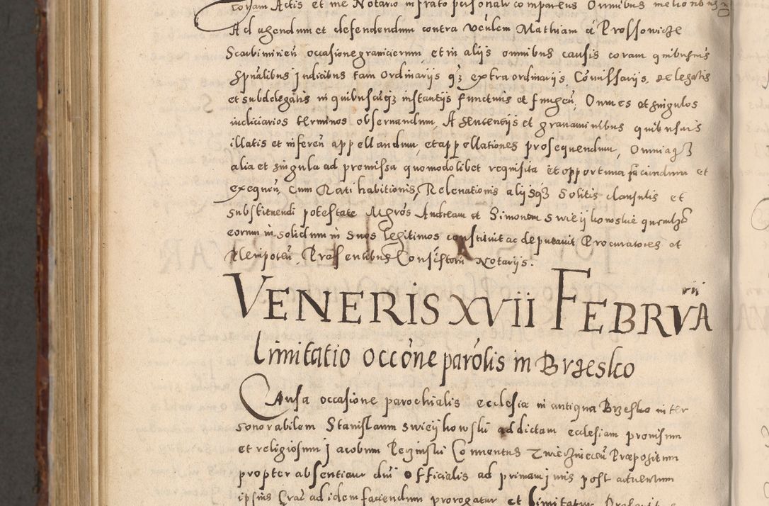 Zdjęcie nr 1168 dla obiektu archiwalnego: Acta actorum causarum sententiarum tam diffinitivarum quam interloquutoriarum decretorum obligationum quietationum, constitutionum procuratorum etc. etc. coram Reverendo Domino Stanislao Manieczki Sacratissimi Corporis Christi Cazimiriae Praeposito Viccario in Spiritualibus ac Officiali Generali Cracoviensi ad Annum Domini Millesimum Quingentesimum Octuagesimum Tercium indictione undecima pontificatus Sanctissimi in Christo Patris Domini Nostri Domini Gregorii Divina Providentia Papae Tredecimi Anno ipsius duodecima faeliciter inchoantur 