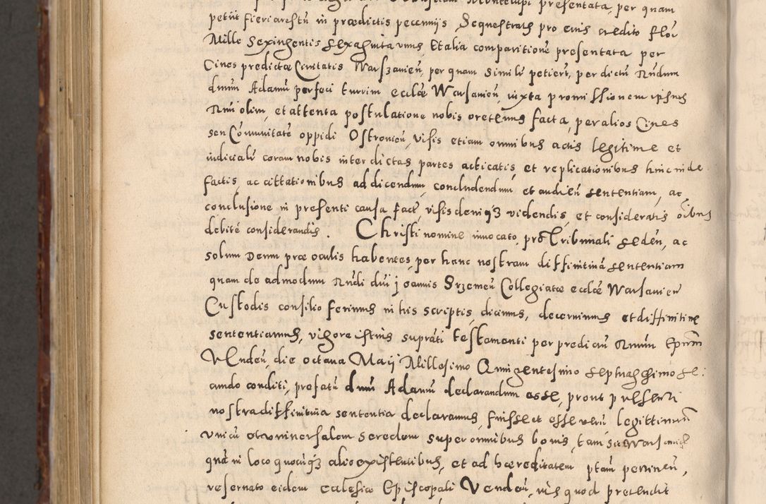 Zdjęcie nr 1158 dla obiektu archiwalnego: Acta actorum causarum sententiarum tam diffinitivarum quam interloquutoriarum decretorum obligationum quietationum, constitutionum procuratorum etc. etc. coram Reverendo Domino Stanislao Manieczki Sacratissimi Corporis Christi Cazimiriae Praeposito Viccario in Spiritualibus ac Officiali Generali Cracoviensi ad Annum Domini Millesimum Quingentesimum Octuagesimum Tercium indictione undecima pontificatus Sanctissimi in Christo Patris Domini Nostri Domini Gregorii Divina Providentia Papae Tredecimi Anno ipsius duodecima faeliciter inchoantur 