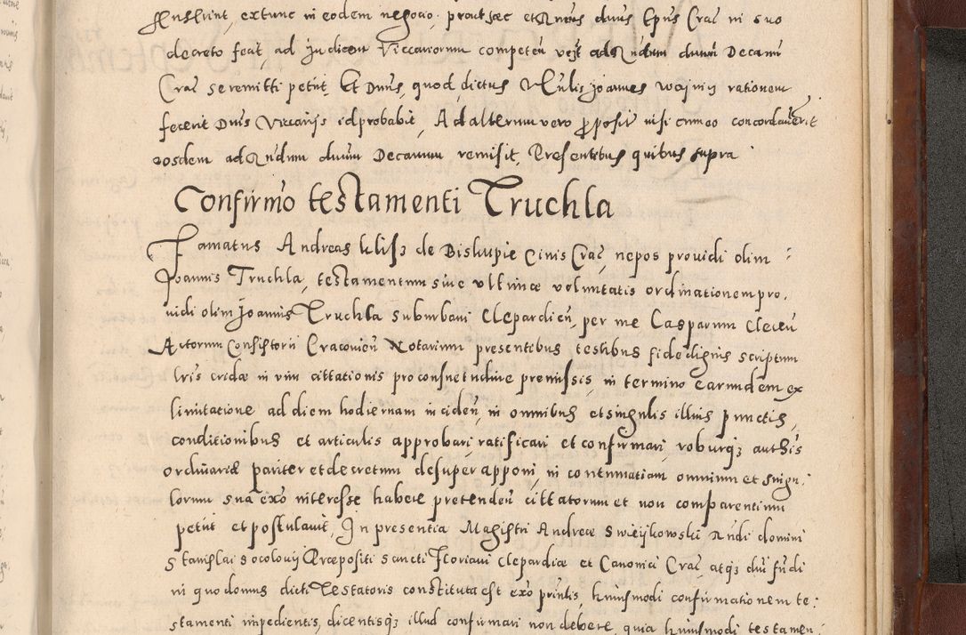 Zdjęcie nr 1155 dla obiektu archiwalnego: Acta actorum causarum sententiarum tam diffinitivarum quam interloquutoriarum decretorum obligationum quietationum, constitutionum procuratorum etc. etc. coram Reverendo Domino Stanislao Manieczki Sacratissimi Corporis Christi Cazimiriae Praeposito Viccario in Spiritualibus ac Officiali Generali Cracoviensi ad Annum Domini Millesimum Quingentesimum Octuagesimum Tercium indictione undecima pontificatus Sanctissimi in Christo Patris Domini Nostri Domini Gregorii Divina Providentia Papae Tredecimi Anno ipsius duodecima faeliciter inchoantur 