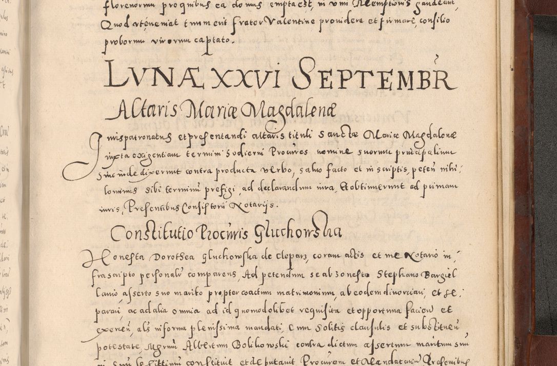 Zdjęcie nr 1153 dla obiektu archiwalnego: Acta actorum causarum sententiarum tam diffinitivarum quam interloquutoriarum decretorum obligationum quietationum, constitutionum procuratorum etc. etc. coram Reverendo Domino Stanislao Manieczki Sacratissimi Corporis Christi Cazimiriae Praeposito Viccario in Spiritualibus ac Officiali Generali Cracoviensi ad Annum Domini Millesimum Quingentesimum Octuagesimum Tercium indictione undecima pontificatus Sanctissimi in Christo Patris Domini Nostri Domini Gregorii Divina Providentia Papae Tredecimi Anno ipsius duodecima faeliciter inchoantur 