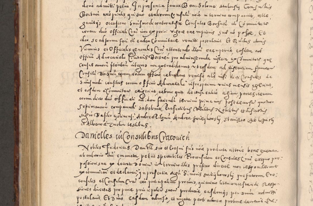 Zdjęcie nr 1142 dla obiektu archiwalnego: Acta actorum causarum sententiarum tam diffinitivarum quam interloquutoriarum decretorum obligationum quietationum, constitutionum procuratorum etc. etc. coram Reverendo Domino Stanislao Manieczki Sacratissimi Corporis Christi Cazimiriae Praeposito Viccario in Spiritualibus ac Officiali Generali Cracoviensi ad Annum Domini Millesimum Quingentesimum Octuagesimum Tercium indictione undecima pontificatus Sanctissimi in Christo Patris Domini Nostri Domini Gregorii Divina Providentia Papae Tredecimi Anno ipsius duodecima faeliciter inchoantur 
