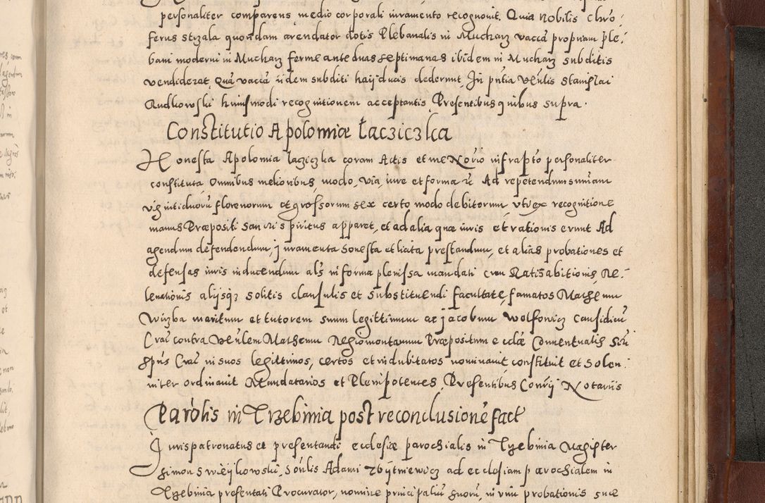 Zdjęcie nr 1137 dla obiektu archiwalnego: Acta actorum causarum sententiarum tam diffinitivarum quam interloquutoriarum decretorum obligationum quietationum, constitutionum procuratorum etc. etc. coram Reverendo Domino Stanislao Manieczki Sacratissimi Corporis Christi Cazimiriae Praeposito Viccario in Spiritualibus ac Officiali Generali Cracoviensi ad Annum Domini Millesimum Quingentesimum Octuagesimum Tercium indictione undecima pontificatus Sanctissimi in Christo Patris Domini Nostri Domini Gregorii Divina Providentia Papae Tredecimi Anno ipsius duodecima faeliciter inchoantur 