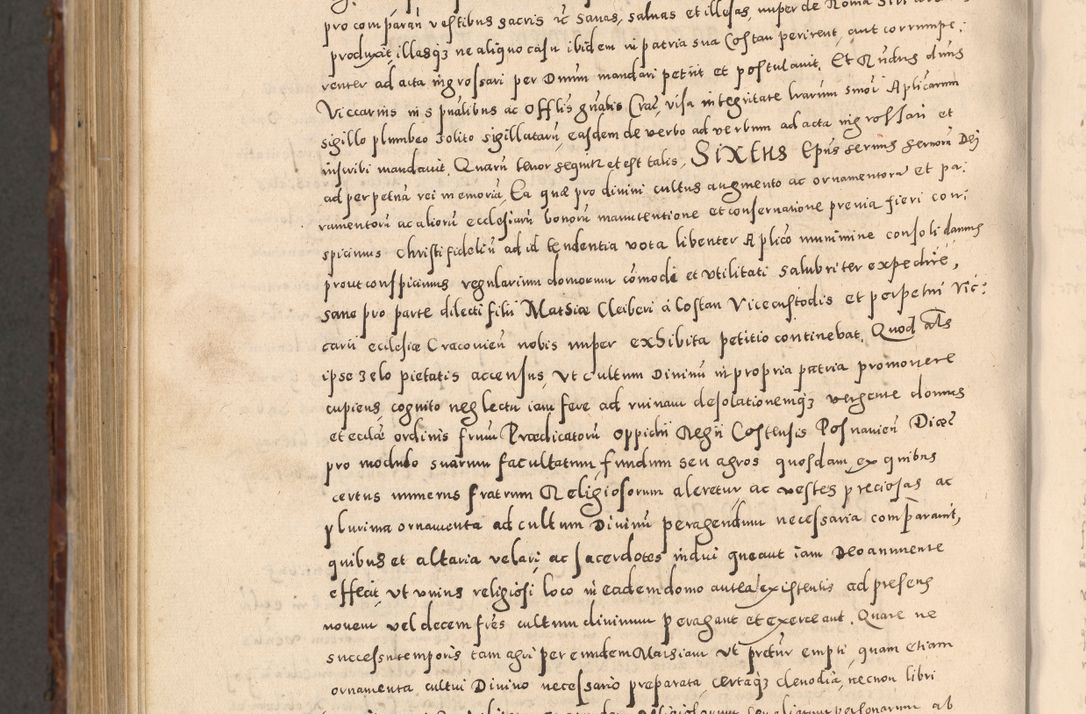 Zdjęcie nr 1128 dla obiektu archiwalnego: Acta actorum causarum sententiarum tam diffinitivarum quam interloquutoriarum decretorum obligationum quietationum, constitutionum procuratorum etc. etc. coram Reverendo Domino Stanislao Manieczki Sacratissimi Corporis Christi Cazimiriae Praeposito Viccario in Spiritualibus ac Officiali Generali Cracoviensi ad Annum Domini Millesimum Quingentesimum Octuagesimum Tercium indictione undecima pontificatus Sanctissimi in Christo Patris Domini Nostri Domini Gregorii Divina Providentia Papae Tredecimi Anno ipsius duodecima faeliciter inchoantur 