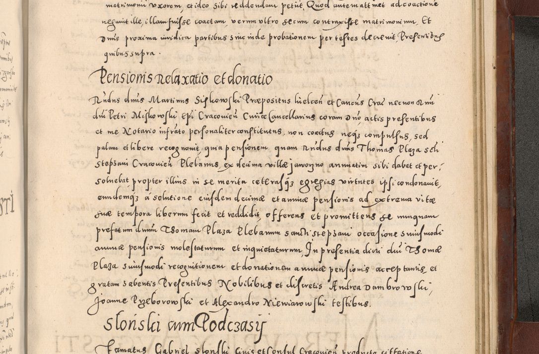 Zdjęcie nr 1123 dla obiektu archiwalnego: Acta actorum causarum sententiarum tam diffinitivarum quam interloquutoriarum decretorum obligationum quietationum, constitutionum procuratorum etc. etc. coram Reverendo Domino Stanislao Manieczki Sacratissimi Corporis Christi Cazimiriae Praeposito Viccario in Spiritualibus ac Officiali Generali Cracoviensi ad Annum Domini Millesimum Quingentesimum Octuagesimum Tercium indictione undecima pontificatus Sanctissimi in Christo Patris Domini Nostri Domini Gregorii Divina Providentia Papae Tredecimi Anno ipsius duodecima faeliciter inchoantur 