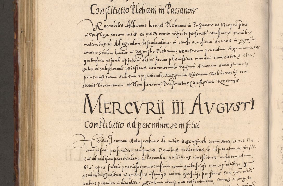 Zdjęcie nr 1122 dla obiektu archiwalnego: Acta actorum causarum sententiarum tam diffinitivarum quam interloquutoriarum decretorum obligationum quietationum, constitutionum procuratorum etc. etc. coram Reverendo Domino Stanislao Manieczki Sacratissimi Corporis Christi Cazimiriae Praeposito Viccario in Spiritualibus ac Officiali Generali Cracoviensi ad Annum Domini Millesimum Quingentesimum Octuagesimum Tercium indictione undecima pontificatus Sanctissimi in Christo Patris Domini Nostri Domini Gregorii Divina Providentia Papae Tredecimi Anno ipsius duodecima faeliciter inchoantur 