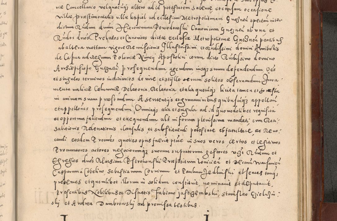 Zdjęcie nr 1119 dla obiektu archiwalnego: Acta actorum causarum sententiarum tam diffinitivarum quam interloquutoriarum decretorum obligationum quietationum, constitutionum procuratorum etc. etc. coram Reverendo Domino Stanislao Manieczki Sacratissimi Corporis Christi Cazimiriae Praeposito Viccario in Spiritualibus ac Officiali Generali Cracoviensi ad Annum Domini Millesimum Quingentesimum Octuagesimum Tercium indictione undecima pontificatus Sanctissimi in Christo Patris Domini Nostri Domini Gregorii Divina Providentia Papae Tredecimi Anno ipsius duodecima faeliciter inchoantur 