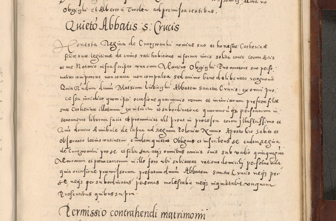 Zdjęcie nr 1113 dla obiektu archiwalnego: Acta actorum causarum sententiarum tam diffinitivarum quam interloquutoriarum decretorum obligationum quietationum, constitutionum procuratorum etc. etc. coram Reverendo Domino Stanislao Manieczki Sacratissimi Corporis Christi Cazimiriae Praeposito Viccario in Spiritualibus ac Officiali Generali Cracoviensi ad Annum Domini Millesimum Quingentesimum Octuagesimum Tercium indictione undecima pontificatus Sanctissimi in Christo Patris Domini Nostri Domini Gregorii Divina Providentia Papae Tredecimi Anno ipsius duodecima faeliciter inchoantur 