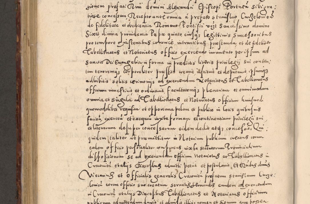 Zdjęcie nr 1108 dla obiektu archiwalnego: Acta actorum causarum sententiarum tam diffinitivarum quam interloquutoriarum decretorum obligationum quietationum, constitutionum procuratorum etc. etc. coram Reverendo Domino Stanislao Manieczki Sacratissimi Corporis Christi Cazimiriae Praeposito Viccario in Spiritualibus ac Officiali Generali Cracoviensi ad Annum Domini Millesimum Quingentesimum Octuagesimum Tercium indictione undecima pontificatus Sanctissimi in Christo Patris Domini Nostri Domini Gregorii Divina Providentia Papae Tredecimi Anno ipsius duodecima faeliciter inchoantur 