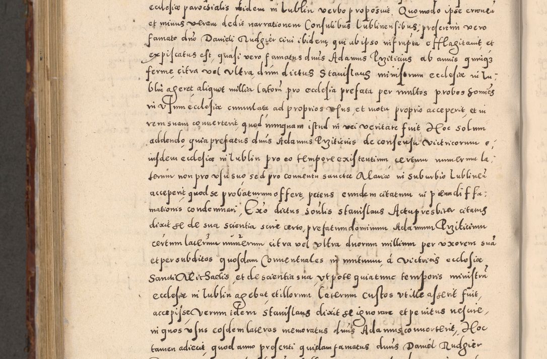 Zdjęcie nr 1100 dla obiektu archiwalnego: Acta actorum causarum sententiarum tam diffinitivarum quam interloquutoriarum decretorum obligationum quietationum, constitutionum procuratorum etc. etc. coram Reverendo Domino Stanislao Manieczki Sacratissimi Corporis Christi Cazimiriae Praeposito Viccario in Spiritualibus ac Officiali Generali Cracoviensi ad Annum Domini Millesimum Quingentesimum Octuagesimum Tercium indictione undecima pontificatus Sanctissimi in Christo Patris Domini Nostri Domini Gregorii Divina Providentia Papae Tredecimi Anno ipsius duodecima faeliciter inchoantur 