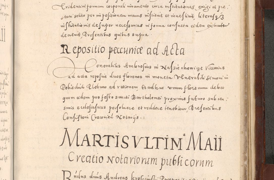 Zdjęcie nr 1093 dla obiektu archiwalnego: Acta actorum causarum sententiarum tam diffinitivarum quam interloquutoriarum decretorum obligationum quietationum, constitutionum procuratorum etc. etc. coram Reverendo Domino Stanislao Manieczki Sacratissimi Corporis Christi Cazimiriae Praeposito Viccario in Spiritualibus ac Officiali Generali Cracoviensi ad Annum Domini Millesimum Quingentesimum Octuagesimum Tercium indictione undecima pontificatus Sanctissimi in Christo Patris Domini Nostri Domini Gregorii Divina Providentia Papae Tredecimi Anno ipsius duodecima faeliciter inchoantur 