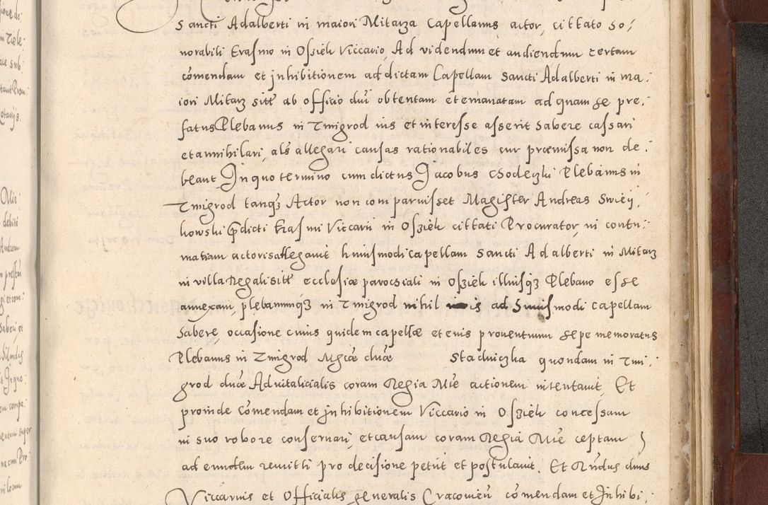 Zdjęcie nr 1085 dla obiektu archiwalnego: Acta actorum causarum sententiarum tam diffinitivarum quam interloquutoriarum decretorum obligationum quietationum, constitutionum procuratorum etc. etc. coram Reverendo Domino Stanislao Manieczki Sacratissimi Corporis Christi Cazimiriae Praeposito Viccario in Spiritualibus ac Officiali Generali Cracoviensi ad Annum Domini Millesimum Quingentesimum Octuagesimum Tercium indictione undecima pontificatus Sanctissimi in Christo Patris Domini Nostri Domini Gregorii Divina Providentia Papae Tredecimi Anno ipsius duodecima faeliciter inchoantur 