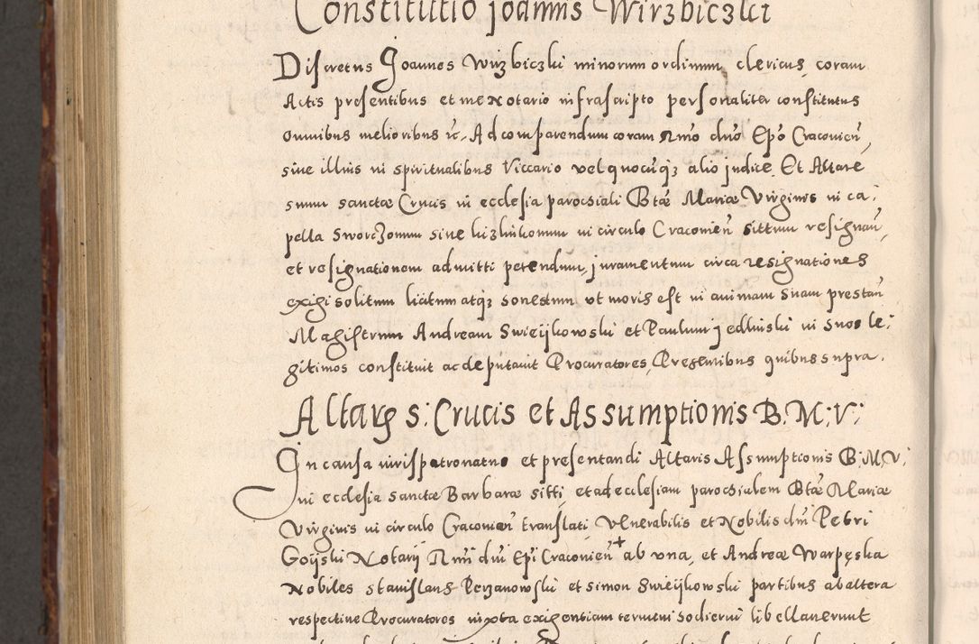 Zdjęcie nr 1082 dla obiektu archiwalnego: Acta actorum causarum sententiarum tam diffinitivarum quam interloquutoriarum decretorum obligationum quietationum, constitutionum procuratorum etc. etc. coram Reverendo Domino Stanislao Manieczki Sacratissimi Corporis Christi Cazimiriae Praeposito Viccario in Spiritualibus ac Officiali Generali Cracoviensi ad Annum Domini Millesimum Quingentesimum Octuagesimum Tercium indictione undecima pontificatus Sanctissimi in Christo Patris Domini Nostri Domini Gregorii Divina Providentia Papae Tredecimi Anno ipsius duodecima faeliciter inchoantur 