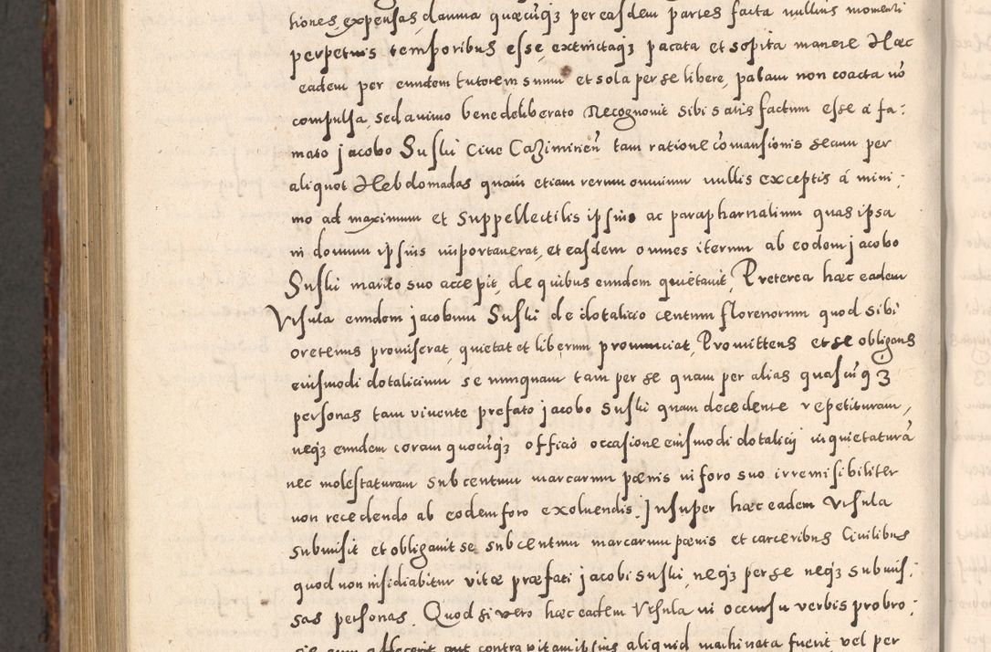 Zdjęcie nr 1078 dla obiektu archiwalnego: Acta actorum causarum sententiarum tam diffinitivarum quam interloquutoriarum decretorum obligationum quietationum, constitutionum procuratorum etc. etc. coram Reverendo Domino Stanislao Manieczki Sacratissimi Corporis Christi Cazimiriae Praeposito Viccario in Spiritualibus ac Officiali Generali Cracoviensi ad Annum Domini Millesimum Quingentesimum Octuagesimum Tercium indictione undecima pontificatus Sanctissimi in Christo Patris Domini Nostri Domini Gregorii Divina Providentia Papae Tredecimi Anno ipsius duodecima faeliciter inchoantur 