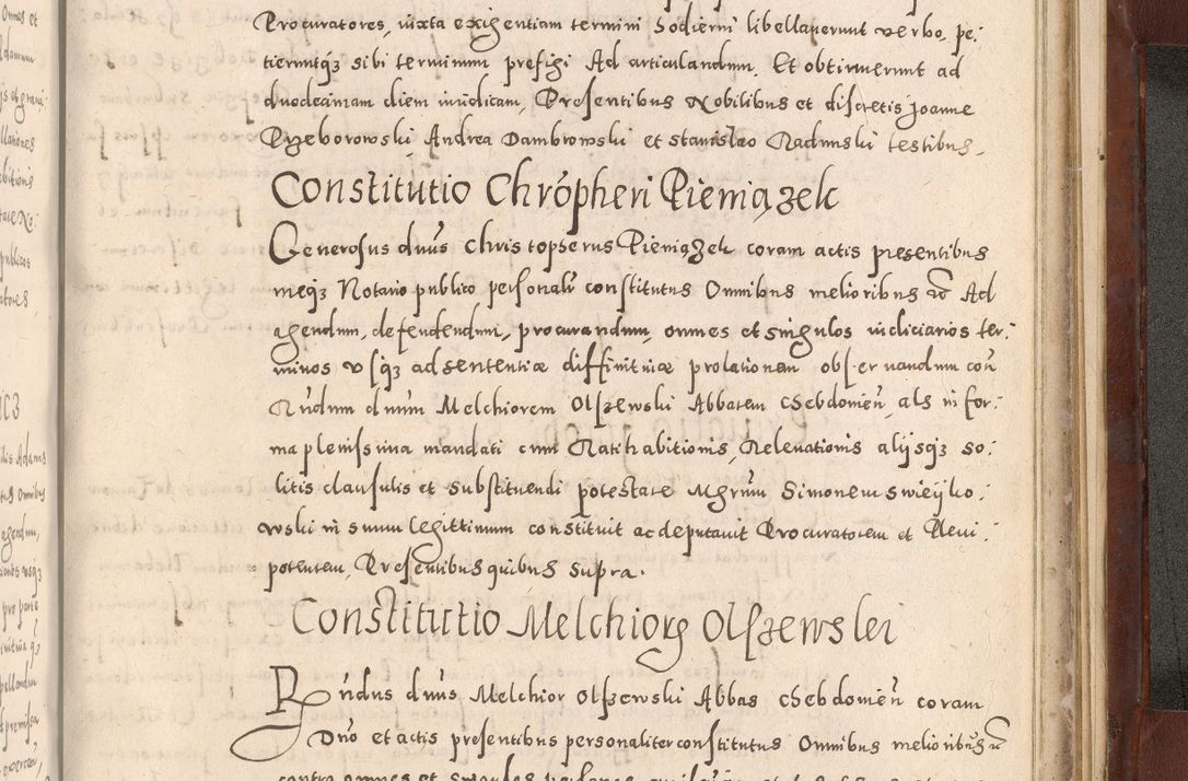Zdjęcie nr 1073 dla obiektu archiwalnego: Acta actorum causarum sententiarum tam diffinitivarum quam interloquutoriarum decretorum obligationum quietationum, constitutionum procuratorum etc. etc. coram Reverendo Domino Stanislao Manieczki Sacratissimi Corporis Christi Cazimiriae Praeposito Viccario in Spiritualibus ac Officiali Generali Cracoviensi ad Annum Domini Millesimum Quingentesimum Octuagesimum Tercium indictione undecima pontificatus Sanctissimi in Christo Patris Domini Nostri Domini Gregorii Divina Providentia Papae Tredecimi Anno ipsius duodecima faeliciter inchoantur 