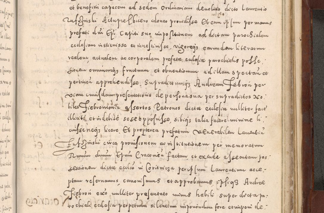 Zdjęcie nr 1067 dla obiektu archiwalnego: Acta actorum causarum sententiarum tam diffinitivarum quam interloquutoriarum decretorum obligationum quietationum, constitutionum procuratorum etc. etc. coram Reverendo Domino Stanislao Manieczki Sacratissimi Corporis Christi Cazimiriae Praeposito Viccario in Spiritualibus ac Officiali Generali Cracoviensi ad Annum Domini Millesimum Quingentesimum Octuagesimum Tercium indictione undecima pontificatus Sanctissimi in Christo Patris Domini Nostri Domini Gregorii Divina Providentia Papae Tredecimi Anno ipsius duodecima faeliciter inchoantur 