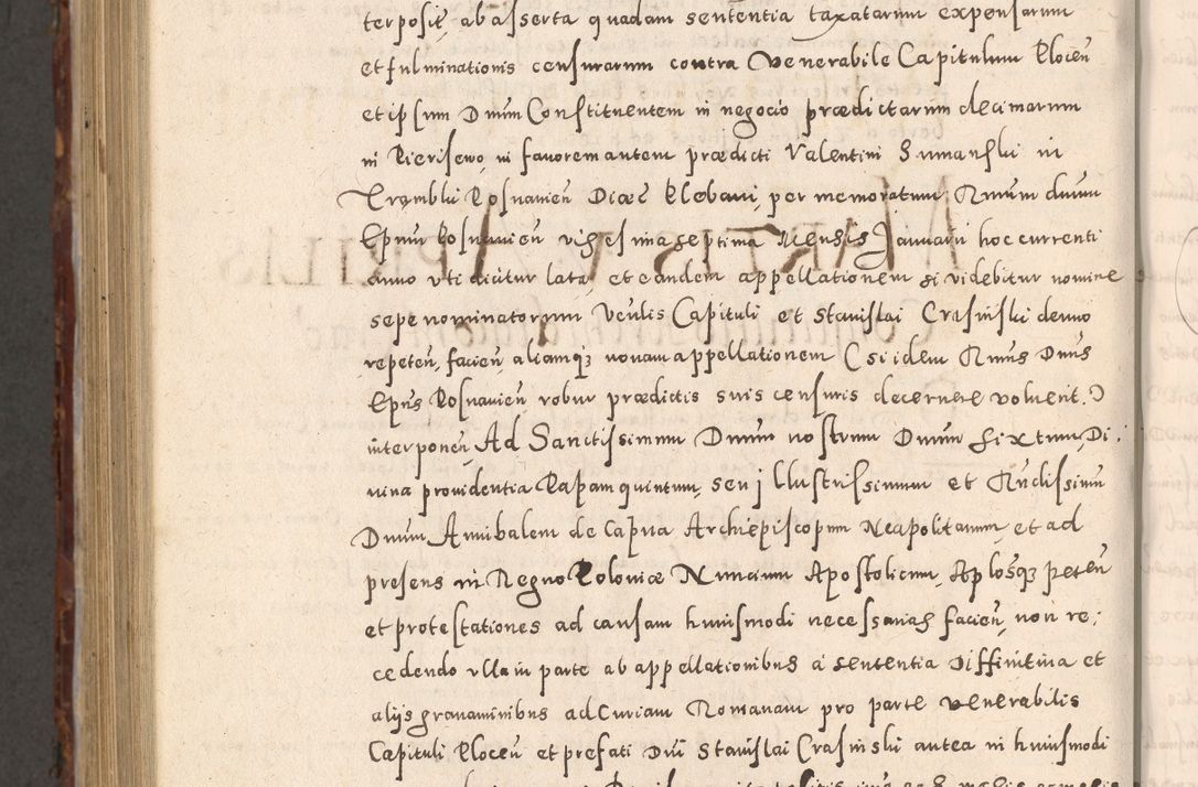 Zdjęcie nr 1062 dla obiektu archiwalnego: Acta actorum causarum sententiarum tam diffinitivarum quam interloquutoriarum decretorum obligationum quietationum, constitutionum procuratorum etc. etc. coram Reverendo Domino Stanislao Manieczki Sacratissimi Corporis Christi Cazimiriae Praeposito Viccario in Spiritualibus ac Officiali Generali Cracoviensi ad Annum Domini Millesimum Quingentesimum Octuagesimum Tercium indictione undecima pontificatus Sanctissimi in Christo Patris Domini Nostri Domini Gregorii Divina Providentia Papae Tredecimi Anno ipsius duodecima faeliciter inchoantur 