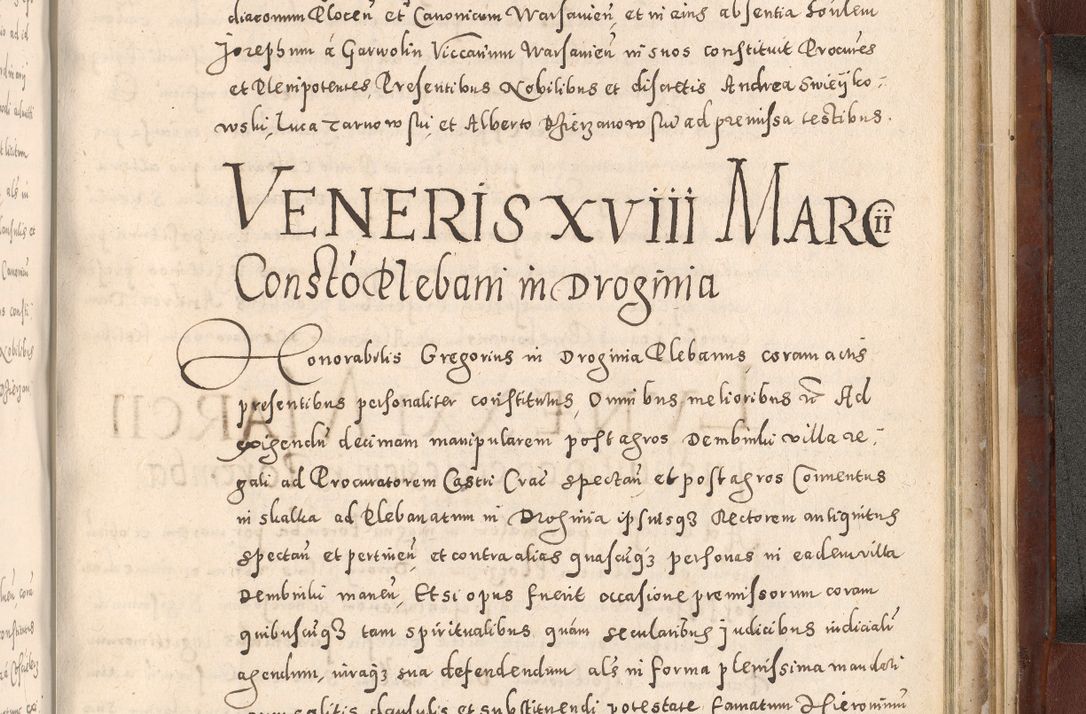 Zdjęcie nr 1051 dla obiektu archiwalnego: Acta actorum causarum sententiarum tam diffinitivarum quam interloquutoriarum decretorum obligationum quietationum, constitutionum procuratorum etc. etc. coram Reverendo Domino Stanislao Manieczki Sacratissimi Corporis Christi Cazimiriae Praeposito Viccario in Spiritualibus ac Officiali Generali Cracoviensi ad Annum Domini Millesimum Quingentesimum Octuagesimum Tercium indictione undecima pontificatus Sanctissimi in Christo Patris Domini Nostri Domini Gregorii Divina Providentia Papae Tredecimi Anno ipsius duodecima faeliciter inchoantur 