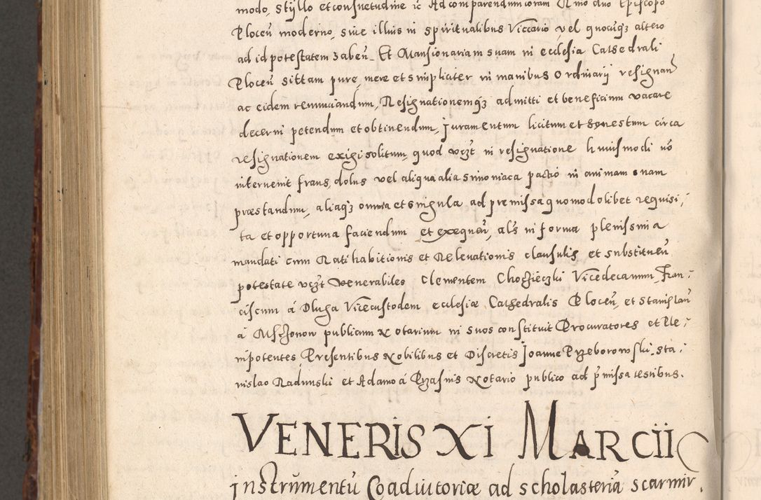 Zdjęcie nr 1044 dla obiektu archiwalnego: Acta actorum causarum sententiarum tam diffinitivarum quam interloquutoriarum decretorum obligationum quietationum, constitutionum procuratorum etc. etc. coram Reverendo Domino Stanislao Manieczki Sacratissimi Corporis Christi Cazimiriae Praeposito Viccario in Spiritualibus ac Officiali Generali Cracoviensi ad Annum Domini Millesimum Quingentesimum Octuagesimum Tercium indictione undecima pontificatus Sanctissimi in Christo Patris Domini Nostri Domini Gregorii Divina Providentia Papae Tredecimi Anno ipsius duodecima faeliciter inchoantur 