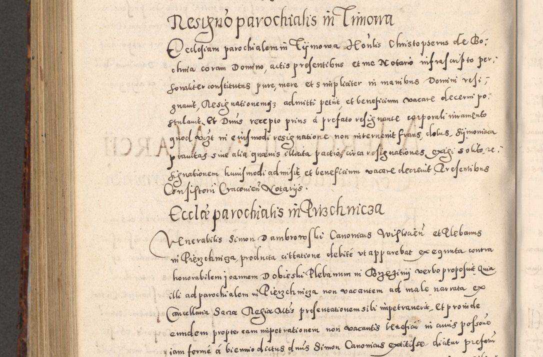 Zdjęcie nr 1042 dla obiektu archiwalnego: Acta actorum causarum sententiarum tam diffinitivarum quam interloquutoriarum decretorum obligationum quietationum, constitutionum procuratorum etc. etc. coram Reverendo Domino Stanislao Manieczki Sacratissimi Corporis Christi Cazimiriae Praeposito Viccario in Spiritualibus ac Officiali Generali Cracoviensi ad Annum Domini Millesimum Quingentesimum Octuagesimum Tercium indictione undecima pontificatus Sanctissimi in Christo Patris Domini Nostri Domini Gregorii Divina Providentia Papae Tredecimi Anno ipsius duodecima faeliciter inchoantur 