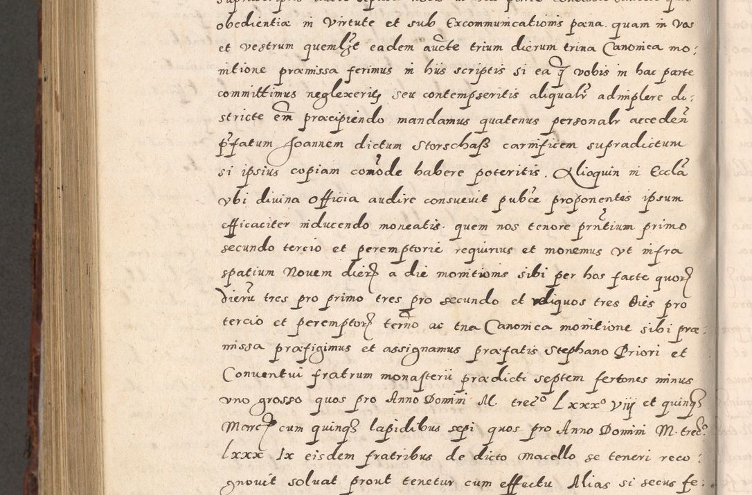 Zdjęcie nr 1024 dla obiektu archiwalnego: Acta actorum causarum sententiarum tam diffinitivarum quam interloquutoriarum decretorum obligationum quietationum, constitutionum procuratorum etc. etc. coram Reverendo Domino Stanislao Manieczki Sacratissimi Corporis Christi Cazimiriae Praeposito Viccario in Spiritualibus ac Officiali Generali Cracoviensi ad Annum Domini Millesimum Quingentesimum Octuagesimum Tercium indictione undecima pontificatus Sanctissimi in Christo Patris Domini Nostri Domini Gregorii Divina Providentia Papae Tredecimi Anno ipsius duodecima faeliciter inchoantur 