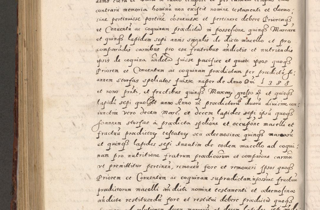 Zdjęcie nr 1020 dla obiektu archiwalnego: Acta actorum causarum sententiarum tam diffinitivarum quam interloquutoriarum decretorum obligationum quietationum, constitutionum procuratorum etc. etc. coram Reverendo Domino Stanislao Manieczki Sacratissimi Corporis Christi Cazimiriae Praeposito Viccario in Spiritualibus ac Officiali Generali Cracoviensi ad Annum Domini Millesimum Quingentesimum Octuagesimum Tercium indictione undecima pontificatus Sanctissimi in Christo Patris Domini Nostri Domini Gregorii Divina Providentia Papae Tredecimi Anno ipsius duodecima faeliciter inchoantur 