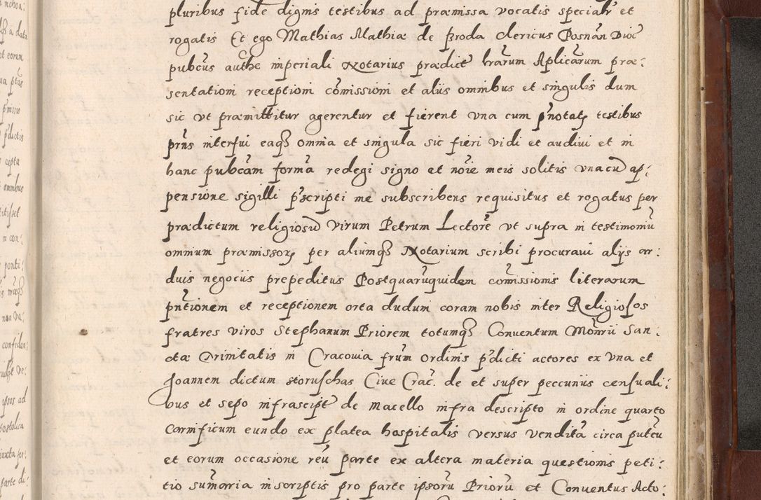 Zdjęcie nr 1019 dla obiektu archiwalnego: Acta actorum causarum sententiarum tam diffinitivarum quam interloquutoriarum decretorum obligationum quietationum, constitutionum procuratorum etc. etc. coram Reverendo Domino Stanislao Manieczki Sacratissimi Corporis Christi Cazimiriae Praeposito Viccario in Spiritualibus ac Officiali Generali Cracoviensi ad Annum Domini Millesimum Quingentesimum Octuagesimum Tercium indictione undecima pontificatus Sanctissimi in Christo Patris Domini Nostri Domini Gregorii Divina Providentia Papae Tredecimi Anno ipsius duodecima faeliciter inchoantur 