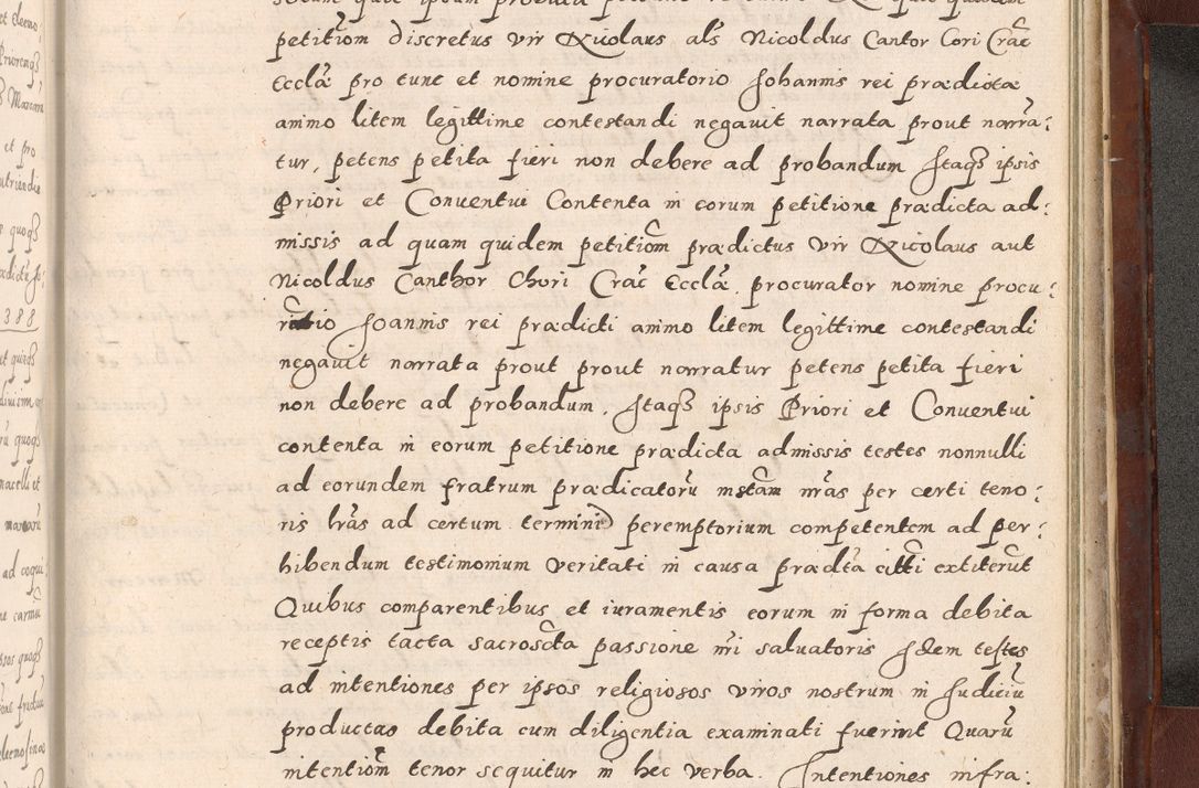 Zdjęcie nr 1021 dla obiektu archiwalnego: Acta actorum causarum sententiarum tam diffinitivarum quam interloquutoriarum decretorum obligationum quietationum, constitutionum procuratorum etc. etc. coram Reverendo Domino Stanislao Manieczki Sacratissimi Corporis Christi Cazimiriae Praeposito Viccario in Spiritualibus ac Officiali Generali Cracoviensi ad Annum Domini Millesimum Quingentesimum Octuagesimum Tercium indictione undecima pontificatus Sanctissimi in Christo Patris Domini Nostri Domini Gregorii Divina Providentia Papae Tredecimi Anno ipsius duodecima faeliciter inchoantur 