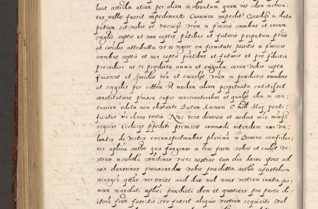 Zdjęcie nr 1018 dla obiektu archiwalnego: Acta actorum causarum sententiarum tam diffinitivarum quam interloquutoriarum decretorum obligationum quietationum, constitutionum procuratorum etc. etc. coram Reverendo Domino Stanislao Manieczki Sacratissimi Corporis Christi Cazimiriae Praeposito Viccario in Spiritualibus ac Officiali Generali Cracoviensi ad Annum Domini Millesimum Quingentesimum Octuagesimum Tercium indictione undecima pontificatus Sanctissimi in Christo Patris Domini Nostri Domini Gregorii Divina Providentia Papae Tredecimi Anno ipsius duodecima faeliciter inchoantur 