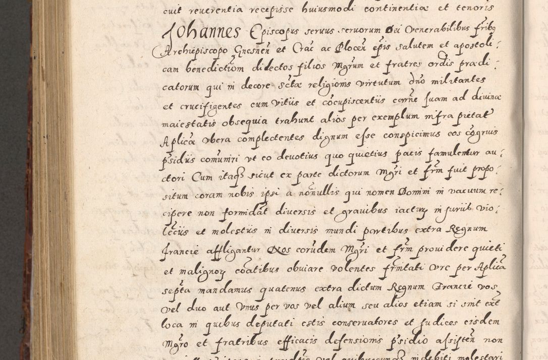 Zdjęcie nr 1016 dla obiektu archiwalnego: Acta actorum causarum sententiarum tam diffinitivarum quam interloquutoriarum decretorum obligationum quietationum, constitutionum procuratorum etc. etc. coram Reverendo Domino Stanislao Manieczki Sacratissimi Corporis Christi Cazimiriae Praeposito Viccario in Spiritualibus ac Officiali Generali Cracoviensi ad Annum Domini Millesimum Quingentesimum Octuagesimum Tercium indictione undecima pontificatus Sanctissimi in Christo Patris Domini Nostri Domini Gregorii Divina Providentia Papae Tredecimi Anno ipsius duodecima faeliciter inchoantur 