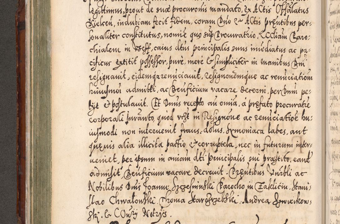 Zdjęcie nr 203 dla obiektu archiwalnego: Illistrissimo et revedissimo in Christo Patre Domino Domino Georgio Rzadziwił Miserone Divina Sacrostae R. E. Tituli S. Sixti Presbitero Cardinali Duce in Olyka et Niesswiesz ad Gubernacula Ecclessiae Cracoviensis cuius administratorialem a Sancta Sede Apostolica obtinverat feliciter sedente. Acta actorum, causarum, sententiarum tam deffinitivarum quam interloquutoriarum decretorum, obligationum, quietationum, recognitionum, constitutionum procuratorum etc. coram Reverendo Domino Stanislao Crassinskz de Crasne Archidiacono Cracoviensis, Scholastico Gnesnesis, Custode Plocensis etc. Vicario et Officiali Generali Cracoviensi in Ano Domini Millesimo Quingentesimo Nonagesimo Primo cuius indictio quarta pontificatus SS. Domini Nostri Gregorii XIIII Anno I psius prio feliciter incipiut