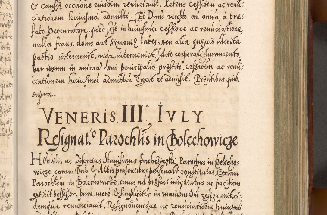 Zdjęcie nr 202 dla obiektu archiwalnego: Illistrissimo et revedissimo in Christo Patre Domino Domino Georgio Rzadziwił Miserone Divina Sacrostae R. E. Tituli S. Sixti Presbitero Cardinali Duce in Olyka et Niesswiesz ad Gubernacula Ecclessiae Cracoviensis cuius administratorialem a Sancta Sede Apostolica obtinverat feliciter sedente. Acta actorum, causarum, sententiarum tam deffinitivarum quam interloquutoriarum decretorum, obligationum, quietationum, recognitionum, constitutionum procuratorum etc. coram Reverendo Domino Stanislao Crassinskz de Crasne Archidiacono Cracoviensis, Scholastico Gnesnesis, Custode Plocensis etc. Vicario et Officiali Generali Cracoviensi in Ano Domini Millesimo Quingentesimo Nonagesimo Primo cuius indictio quarta pontificatus SS. Domini Nostri Gregorii XIIII Anno I psius prio feliciter incipiut
