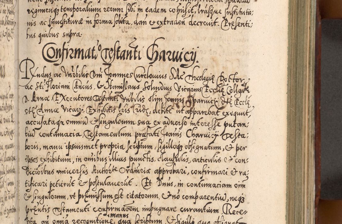 Zdjęcie nr 190 dla obiektu archiwalnego: Illistrissimo et revedissimo in Christo Patre Domino Domino Georgio Rzadziwił Miserone Divina Sacrostae R. E. Tituli S. Sixti Presbitero Cardinali Duce in Olyka et Niesswiesz ad Gubernacula Ecclessiae Cracoviensis cuius administratorialem a Sancta Sede Apostolica obtinverat feliciter sedente. Acta actorum, causarum, sententiarum tam deffinitivarum quam interloquutoriarum decretorum, obligationum, quietationum, recognitionum, constitutionum procuratorum etc. coram Reverendo Domino Stanislao Crassinskz de Crasne Archidiacono Cracoviensis, Scholastico Gnesnesis, Custode Plocensis etc. Vicario et Officiali Generali Cracoviensi in Ano Domini Millesimo Quingentesimo Nonagesimo Primo cuius indictio quarta pontificatus SS. Domini Nostri Gregorii XIIII Anno I psius prio feliciter incipiut