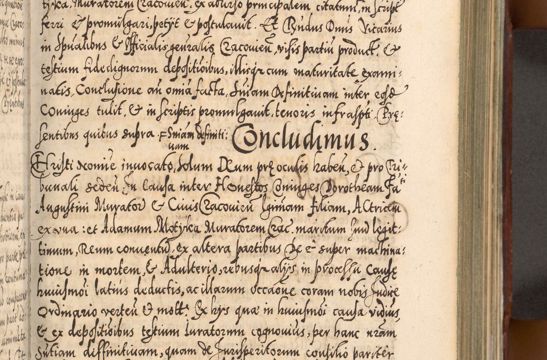 Zdjęcie nr 192 dla obiektu archiwalnego: Illistrissimo et revedissimo in Christo Patre Domino Domino Georgio Rzadziwił Miserone Divina Sacrostae R. E. Tituli S. Sixti Presbitero Cardinali Duce in Olyka et Niesswiesz ad Gubernacula Ecclessiae Cracoviensis cuius administratorialem a Sancta Sede Apostolica obtinverat feliciter sedente. Acta actorum, causarum, sententiarum tam deffinitivarum quam interloquutoriarum decretorum, obligationum, quietationum, recognitionum, constitutionum procuratorum etc. coram Reverendo Domino Stanislao Crassinskz de Crasne Archidiacono Cracoviensis, Scholastico Gnesnesis, Custode Plocensis etc. Vicario et Officiali Generali Cracoviensi in Ano Domini Millesimo Quingentesimo Nonagesimo Primo cuius indictio quarta pontificatus SS. Domini Nostri Gregorii XIIII Anno I psius prio feliciter incipiut