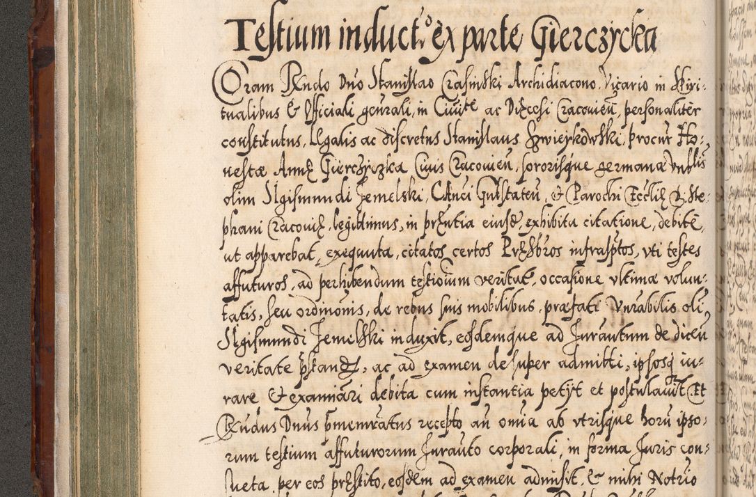 Zdjęcie nr 187 dla obiektu archiwalnego: Illistrissimo et revedissimo in Christo Patre Domino Domino Georgio Rzadziwił Miserone Divina Sacrostae R. E. Tituli S. Sixti Presbitero Cardinali Duce in Olyka et Niesswiesz ad Gubernacula Ecclessiae Cracoviensis cuius administratorialem a Sancta Sede Apostolica obtinverat feliciter sedente. Acta actorum, causarum, sententiarum tam deffinitivarum quam interloquutoriarum decretorum, obligationum, quietationum, recognitionum, constitutionum procuratorum etc. coram Reverendo Domino Stanislao Crassinskz de Crasne Archidiacono Cracoviensis, Scholastico Gnesnesis, Custode Plocensis etc. Vicario et Officiali Generali Cracoviensi in Ano Domini Millesimo Quingentesimo Nonagesimo Primo cuius indictio quarta pontificatus SS. Domini Nostri Gregorii XIIII Anno I psius prio feliciter incipiut