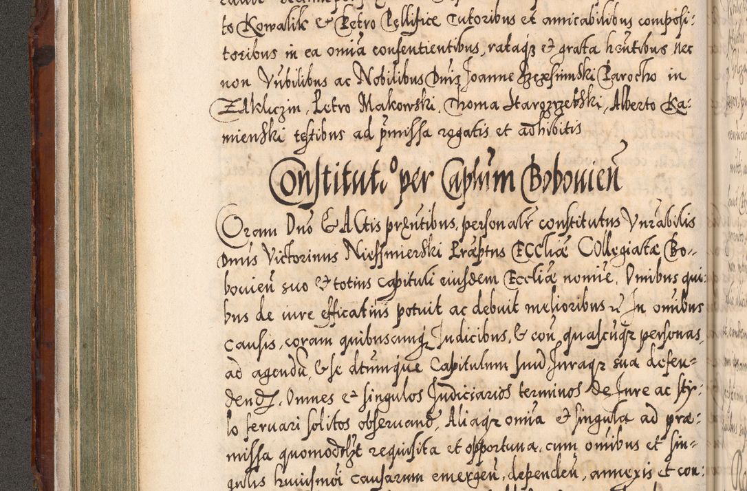 Zdjęcie nr 181 dla obiektu archiwalnego: Illistrissimo et revedissimo in Christo Patre Domino Domino Georgio Rzadziwił Miserone Divina Sacrostae R. E. Tituli S. Sixti Presbitero Cardinali Duce in Olyka et Niesswiesz ad Gubernacula Ecclessiae Cracoviensis cuius administratorialem a Sancta Sede Apostolica obtinverat feliciter sedente. Acta actorum, causarum, sententiarum tam deffinitivarum quam interloquutoriarum decretorum, obligationum, quietationum, recognitionum, constitutionum procuratorum etc. coram Reverendo Domino Stanislao Crassinskz de Crasne Archidiacono Cracoviensis, Scholastico Gnesnesis, Custode Plocensis etc. Vicario et Officiali Generali Cracoviensi in Ano Domini Millesimo Quingentesimo Nonagesimo Primo cuius indictio quarta pontificatus SS. Domini Nostri Gregorii XIIII Anno I psius prio feliciter incipiut