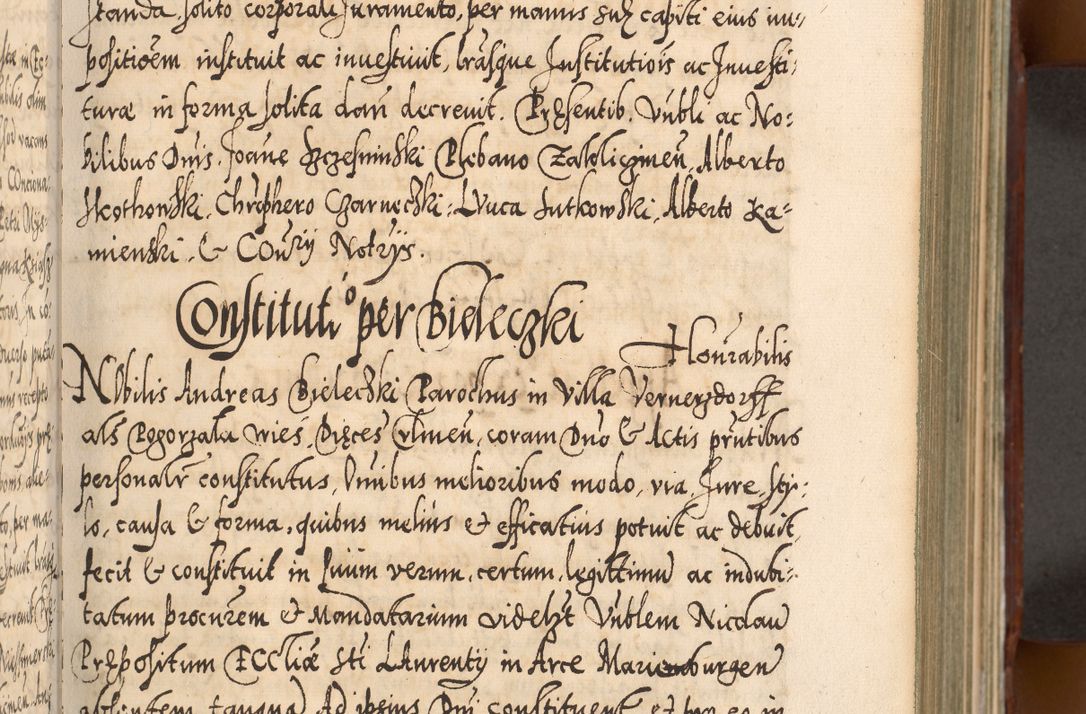 Zdjęcie nr 178 dla obiektu archiwalnego: Illistrissimo et revedissimo in Christo Patre Domino Domino Georgio Rzadziwił Miserone Divina Sacrostae R. E. Tituli S. Sixti Presbitero Cardinali Duce in Olyka et Niesswiesz ad Gubernacula Ecclessiae Cracoviensis cuius administratorialem a Sancta Sede Apostolica obtinverat feliciter sedente. Acta actorum, causarum, sententiarum tam deffinitivarum quam interloquutoriarum decretorum, obligationum, quietationum, recognitionum, constitutionum procuratorum etc. coram Reverendo Domino Stanislao Crassinskz de Crasne Archidiacono Cracoviensis, Scholastico Gnesnesis, Custode Plocensis etc. Vicario et Officiali Generali Cracoviensi in Ano Domini Millesimo Quingentesimo Nonagesimo Primo cuius indictio quarta pontificatus SS. Domini Nostri Gregorii XIIII Anno I psius prio feliciter incipiut