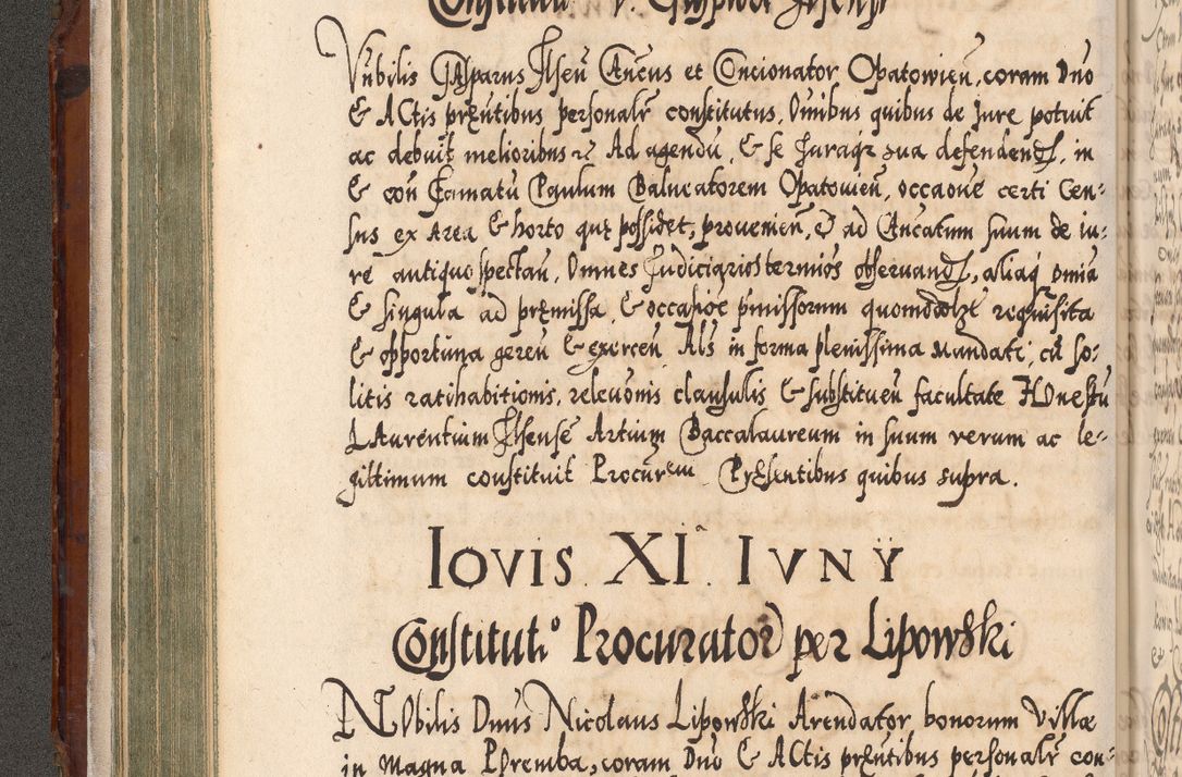 Zdjęcie nr 173 dla obiektu archiwalnego: Illistrissimo et revedissimo in Christo Patre Domino Domino Georgio Rzadziwił Miserone Divina Sacrostae R. E. Tituli S. Sixti Presbitero Cardinali Duce in Olyka et Niesswiesz ad Gubernacula Ecclessiae Cracoviensis cuius administratorialem a Sancta Sede Apostolica obtinverat feliciter sedente. Acta actorum, causarum, sententiarum tam deffinitivarum quam interloquutoriarum decretorum, obligationum, quietationum, recognitionum, constitutionum procuratorum etc. coram Reverendo Domino Stanislao Crassinskz de Crasne Archidiacono Cracoviensis, Scholastico Gnesnesis, Custode Plocensis etc. Vicario et Officiali Generali Cracoviensi in Ano Domini Millesimo Quingentesimo Nonagesimo Primo cuius indictio quarta pontificatus SS. Domini Nostri Gregorii XIIII Anno I psius prio feliciter incipiut