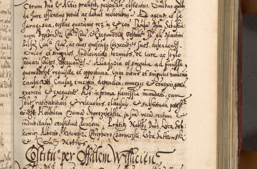 Zdjęcie nr 174 dla obiektu archiwalnego: Illistrissimo et revedissimo in Christo Patre Domino Domino Georgio Rzadziwił Miserone Divina Sacrostae R. E. Tituli S. Sixti Presbitero Cardinali Duce in Olyka et Niesswiesz ad Gubernacula Ecclessiae Cracoviensis cuius administratorialem a Sancta Sede Apostolica obtinverat feliciter sedente. Acta actorum, causarum, sententiarum tam deffinitivarum quam interloquutoriarum decretorum, obligationum, quietationum, recognitionum, constitutionum procuratorum etc. coram Reverendo Domino Stanislao Crassinskz de Crasne Archidiacono Cracoviensis, Scholastico Gnesnesis, Custode Plocensis etc. Vicario et Officiali Generali Cracoviensi in Ano Domini Millesimo Quingentesimo Nonagesimo Primo cuius indictio quarta pontificatus SS. Domini Nostri Gregorii XIIII Anno I psius prio feliciter incipiut