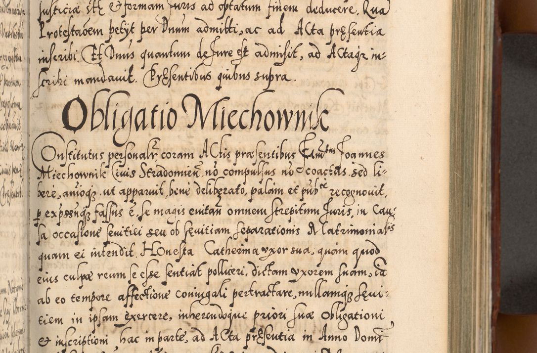 Zdjęcie nr 170 dla obiektu archiwalnego: Illistrissimo et revedissimo in Christo Patre Domino Domino Georgio Rzadziwił Miserone Divina Sacrostae R. E. Tituli S. Sixti Presbitero Cardinali Duce in Olyka et Niesswiesz ad Gubernacula Ecclessiae Cracoviensis cuius administratorialem a Sancta Sede Apostolica obtinverat feliciter sedente. Acta actorum, causarum, sententiarum tam deffinitivarum quam interloquutoriarum decretorum, obligationum, quietationum, recognitionum, constitutionum procuratorum etc. coram Reverendo Domino Stanislao Crassinskz de Crasne Archidiacono Cracoviensis, Scholastico Gnesnesis, Custode Plocensis etc. Vicario et Officiali Generali Cracoviensi in Ano Domini Millesimo Quingentesimo Nonagesimo Primo cuius indictio quarta pontificatus SS. Domini Nostri Gregorii XIIII Anno I psius prio feliciter incipiut