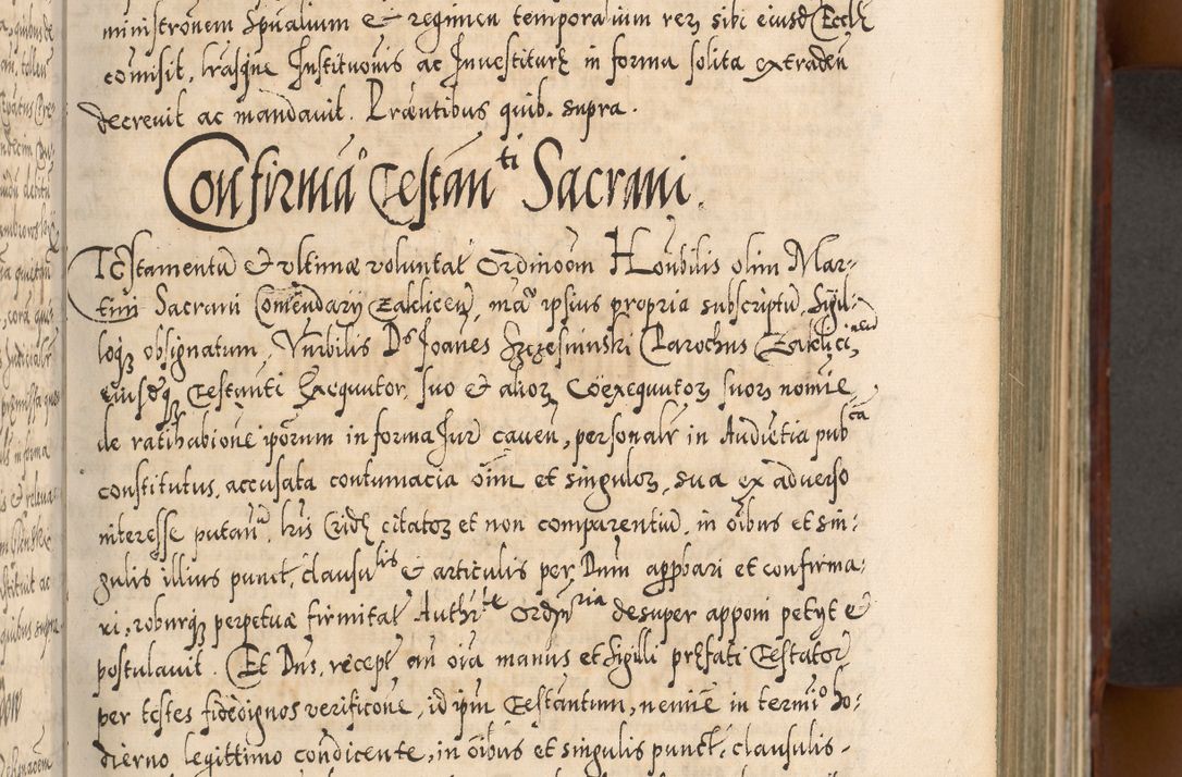 Zdjęcie nr 148 dla obiektu archiwalnego: Illistrissimo et revedissimo in Christo Patre Domino Domino Georgio Rzadziwił Miserone Divina Sacrostae R. E. Tituli S. Sixti Presbitero Cardinali Duce in Olyka et Niesswiesz ad Gubernacula Ecclessiae Cracoviensis cuius administratorialem a Sancta Sede Apostolica obtinverat feliciter sedente. Acta actorum, causarum, sententiarum tam deffinitivarum quam interloquutoriarum decretorum, obligationum, quietationum, recognitionum, constitutionum procuratorum etc. coram Reverendo Domino Stanislao Crassinskz de Crasne Archidiacono Cracoviensis, Scholastico Gnesnesis, Custode Plocensis etc. Vicario et Officiali Generali Cracoviensi in Ano Domini Millesimo Quingentesimo Nonagesimo Primo cuius indictio quarta pontificatus SS. Domini Nostri Gregorii XIIII Anno I psius prio feliciter incipiut