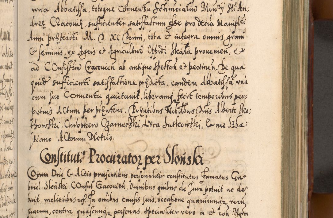 Zdjęcie nr 136 dla obiektu archiwalnego: Illistrissimo et revedissimo in Christo Patre Domino Domino Georgio Rzadziwił Miserone Divina Sacrostae R. E. Tituli S. Sixti Presbitero Cardinali Duce in Olyka et Niesswiesz ad Gubernacula Ecclessiae Cracoviensis cuius administratorialem a Sancta Sede Apostolica obtinverat feliciter sedente. Acta actorum, causarum, sententiarum tam deffinitivarum quam interloquutoriarum decretorum, obligationum, quietationum, recognitionum, constitutionum procuratorum etc. coram Reverendo Domino Stanislao Crassinskz de Crasne Archidiacono Cracoviensis, Scholastico Gnesnesis, Custode Plocensis etc. Vicario et Officiali Generali Cracoviensi in Ano Domini Millesimo Quingentesimo Nonagesimo Primo cuius indictio quarta pontificatus SS. Domini Nostri Gregorii XIIII Anno I psius prio feliciter incipiut