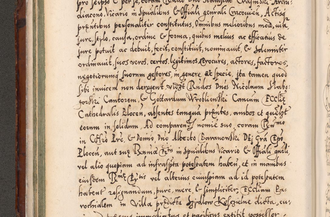 Zdjęcie nr 79 dla obiektu archiwalnego: Illistrissimo et revedissimo in Christo Patre Domino Domino Georgio Rzadziwił Miserone Divina Sacrostae R. E. Tituli S. Sixti Presbitero Cardinali Duce in Olyka et Niesswiesz ad Gubernacula Ecclessiae Cracoviensis cuius administratorialem a Sancta Sede Apostolica obtinverat feliciter sedente. Acta actorum, causarum, sententiarum tam deffinitivarum quam interloquutoriarum decretorum, obligationum, quietationum, recognitionum, constitutionum procuratorum etc. coram Reverendo Domino Stanislao Crassinskz de Crasne Archidiacono Cracoviensis, Scholastico Gnesnesis, Custode Plocensis etc. Vicario et Officiali Generali Cracoviensi in Ano Domini Millesimo Quingentesimo Nonagesimo Primo cuius indictio quarta pontificatus SS. Domini Nostri Gregorii XIIII Anno I psius prio feliciter incipiut