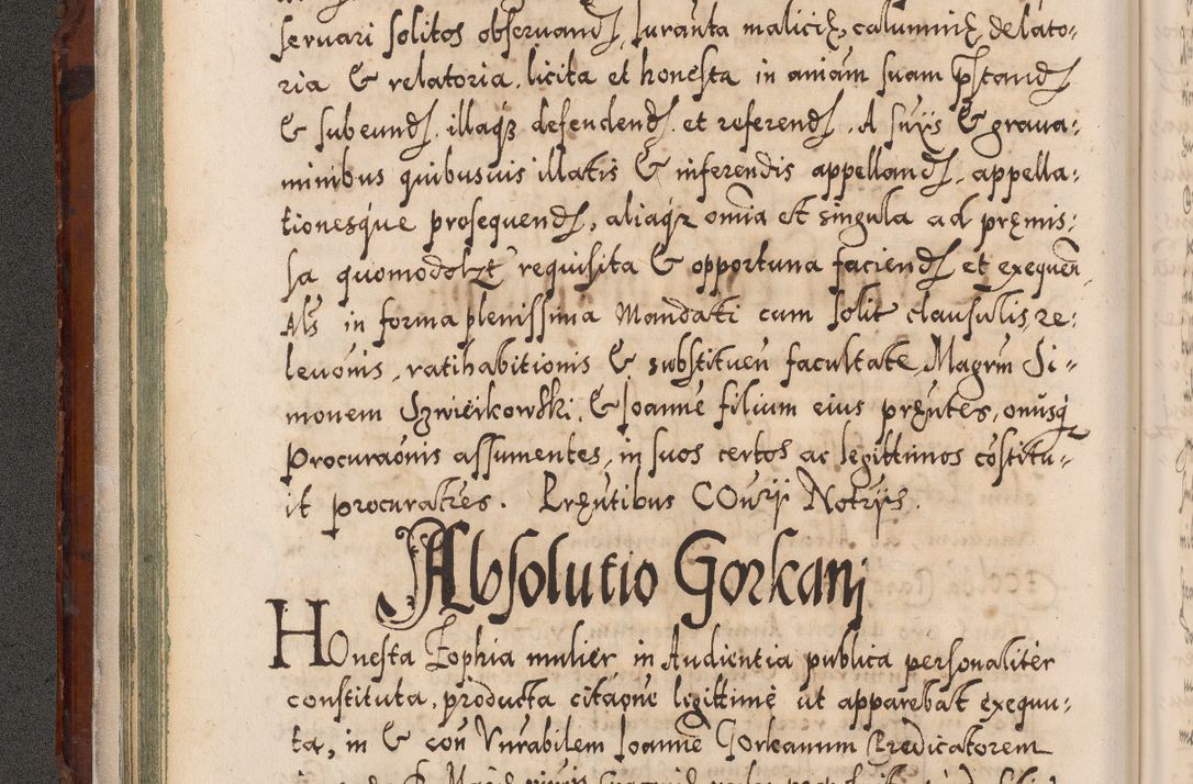 Zdjęcie nr 77 dla obiektu archiwalnego: Illistrissimo et revedissimo in Christo Patre Domino Domino Georgio Rzadziwił Miserone Divina Sacrostae R. E. Tituli S. Sixti Presbitero Cardinali Duce in Olyka et Niesswiesz ad Gubernacula Ecclessiae Cracoviensis cuius administratorialem a Sancta Sede Apostolica obtinverat feliciter sedente. Acta actorum, causarum, sententiarum tam deffinitivarum quam interloquutoriarum decretorum, obligationum, quietationum, recognitionum, constitutionum procuratorum etc. coram Reverendo Domino Stanislao Crassinskz de Crasne Archidiacono Cracoviensis, Scholastico Gnesnesis, Custode Plocensis etc. Vicario et Officiali Generali Cracoviensi in Ano Domini Millesimo Quingentesimo Nonagesimo Primo cuius indictio quarta pontificatus SS. Domini Nostri Gregorii XIIII Anno I psius prio feliciter incipiut