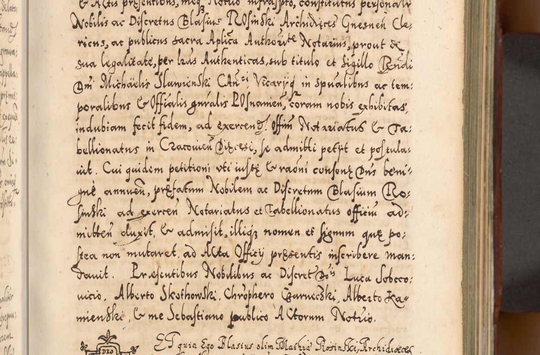Zdjęcie nr 78 dla obiektu archiwalnego: Illistrissimo et revedissimo in Christo Patre Domino Domino Georgio Rzadziwił Miserone Divina Sacrostae R. E. Tituli S. Sixti Presbitero Cardinali Duce in Olyka et Niesswiesz ad Gubernacula Ecclessiae Cracoviensis cuius administratorialem a Sancta Sede Apostolica obtinverat feliciter sedente. Acta actorum, causarum, sententiarum tam deffinitivarum quam interloquutoriarum decretorum, obligationum, quietationum, recognitionum, constitutionum procuratorum etc. coram Reverendo Domino Stanislao Crassinskz de Crasne Archidiacono Cracoviensis, Scholastico Gnesnesis, Custode Plocensis etc. Vicario et Officiali Generali Cracoviensi in Ano Domini Millesimo Quingentesimo Nonagesimo Primo cuius indictio quarta pontificatus SS. Domini Nostri Gregorii XIIII Anno I psius prio feliciter incipiut
