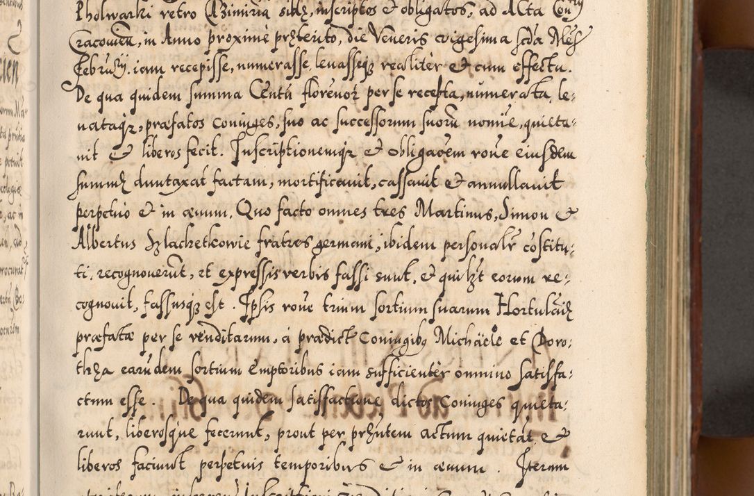 Zdjęcie nr 70 dla obiektu archiwalnego: Illistrissimo et revedissimo in Christo Patre Domino Domino Georgio Rzadziwił Miserone Divina Sacrostae R. E. Tituli S. Sixti Presbitero Cardinali Duce in Olyka et Niesswiesz ad Gubernacula Ecclessiae Cracoviensis cuius administratorialem a Sancta Sede Apostolica obtinverat feliciter sedente. Acta actorum, causarum, sententiarum tam deffinitivarum quam interloquutoriarum decretorum, obligationum, quietationum, recognitionum, constitutionum procuratorum etc. coram Reverendo Domino Stanislao Crassinskz de Crasne Archidiacono Cracoviensis, Scholastico Gnesnesis, Custode Plocensis etc. Vicario et Officiali Generali Cracoviensi in Ano Domini Millesimo Quingentesimo Nonagesimo Primo cuius indictio quarta pontificatus SS. Domini Nostri Gregorii XIIII Anno I psius prio feliciter incipiut