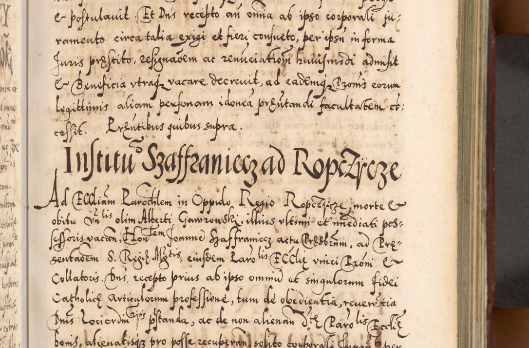 Zdjęcie nr 58 dla obiektu archiwalnego: Illistrissimo et revedissimo in Christo Patre Domino Domino Georgio Rzadziwił Miserone Divina Sacrostae R. E. Tituli S. Sixti Presbitero Cardinali Duce in Olyka et Niesswiesz ad Gubernacula Ecclessiae Cracoviensis cuius administratorialem a Sancta Sede Apostolica obtinverat feliciter sedente. Acta actorum, causarum, sententiarum tam deffinitivarum quam interloquutoriarum decretorum, obligationum, quietationum, recognitionum, constitutionum procuratorum etc. coram Reverendo Domino Stanislao Crassinskz de Crasne Archidiacono Cracoviensis, Scholastico Gnesnesis, Custode Plocensis etc. Vicario et Officiali Generali Cracoviensi in Ano Domini Millesimo Quingentesimo Nonagesimo Primo cuius indictio quarta pontificatus SS. Domini Nostri Gregorii XIIII Anno I psius prio feliciter incipiut